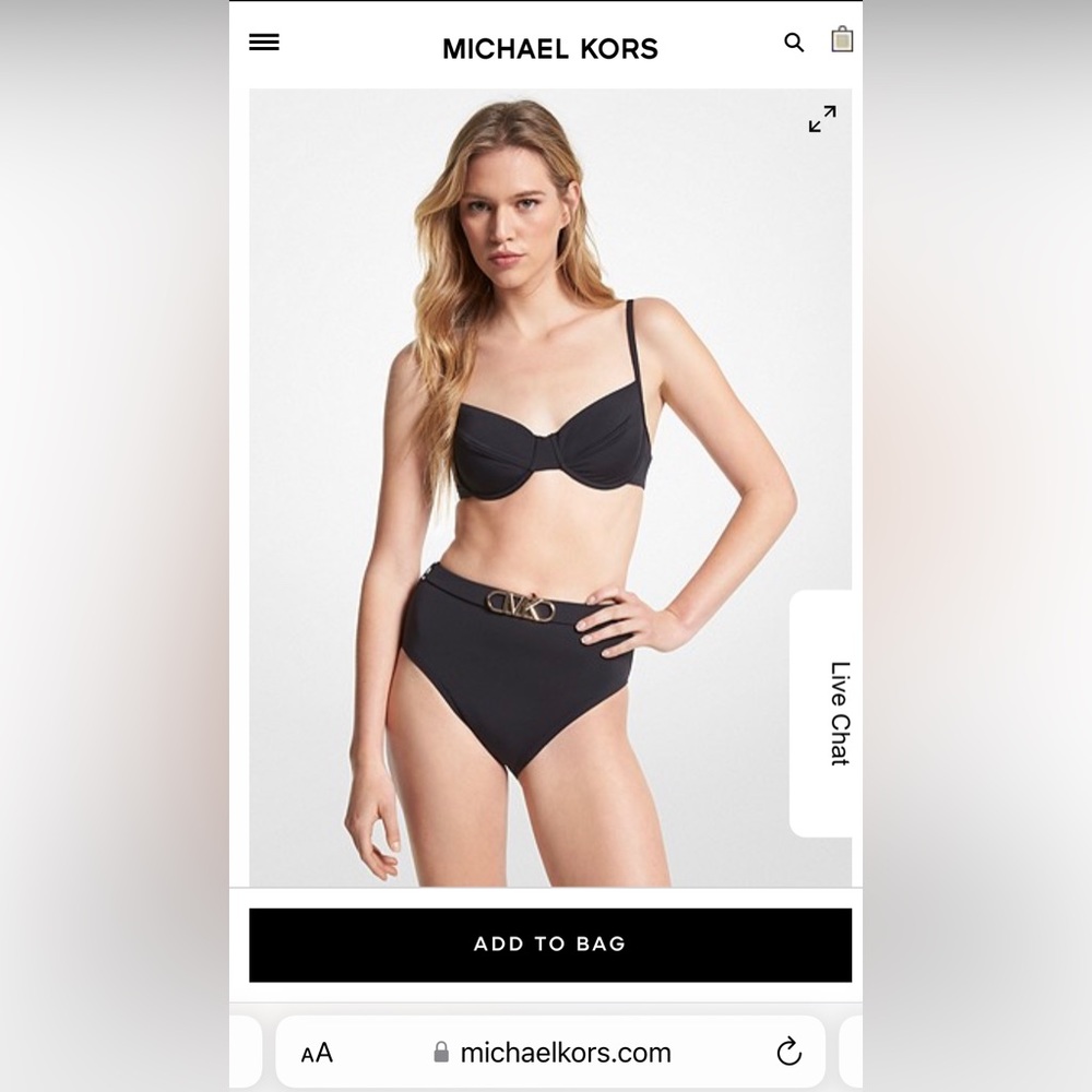 Brand NEW Michael Kors Bikini Top with tags. Size small